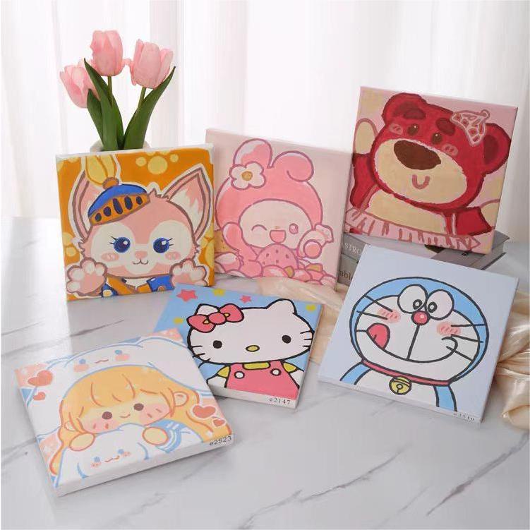 

Gratong Fchengtoys Painting By Number 20X20Cm Set Kartun Diy Paint Kit Canvas Paint Digital Melukis