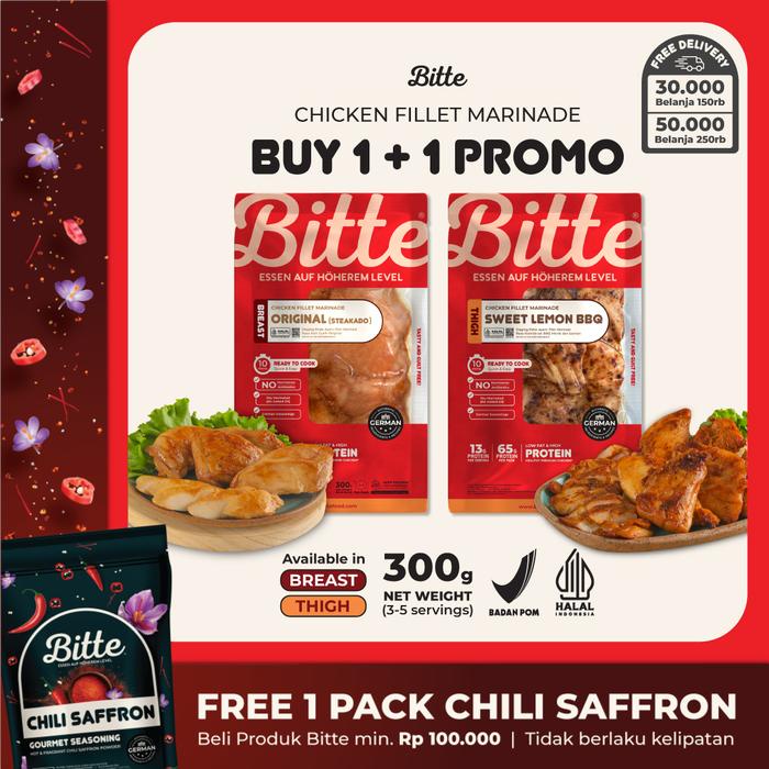 

Bitte Food BUY 1 + 1 Chicken Fillet Marinade / Ayam Filet Marinasi 300g Healthy To Cook High Protein
