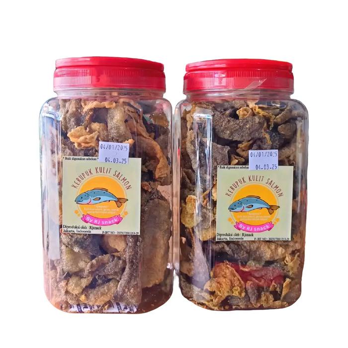 

Paket Combat 3 Kerupuk Kulit Ikan Salmon Varian Rasa Original Dan Varian Rasa Bbq Kemasan Toples