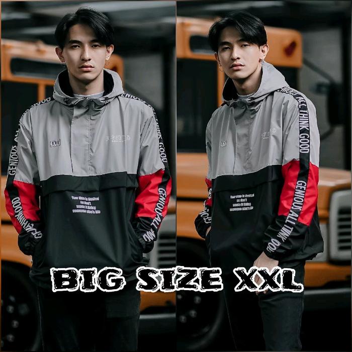 JAKET CAGOULE BIG SIZE XXL DAN XXXL - JAKET PARASUT PRIA JUMBO ORIGINAL KUALITAS DISTRO