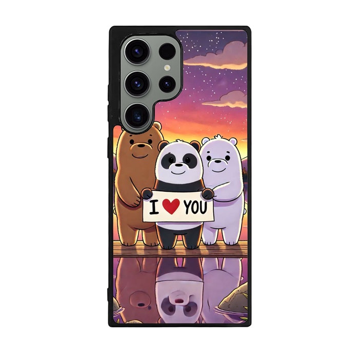 Hybrid Case Custom Hardcase Galaxy S25 S24 S23 S22 S21 S20 Note 20 10 Ultra Plus FE ILY We bare bear