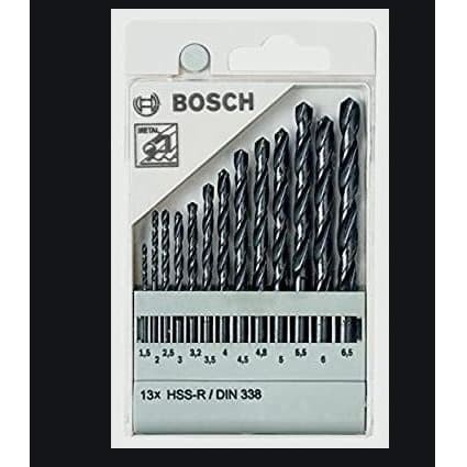 Bosch Hss-R 13 Pcs, 1.5 - 6.5 Mata Bor Besi Set Bosch Hss-R 13 Pcs