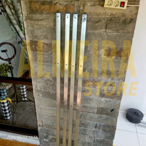 Kaki jemuran lipat/Tiang jemuran baju lipat/hollow besi galvanis panjang 2meter