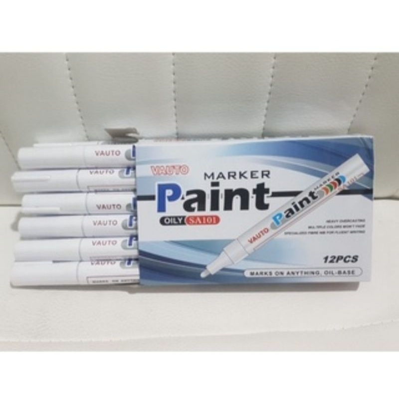 

(1 pcs) Spidol toy0 / vauto permanent / spidol putih emas silver