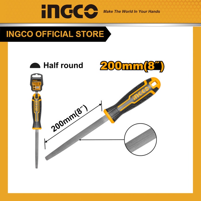 KIKIR BESI SETENGAH BULAT HD 8" / HALF ROUND STEEL INGCO TOOL HSHF088