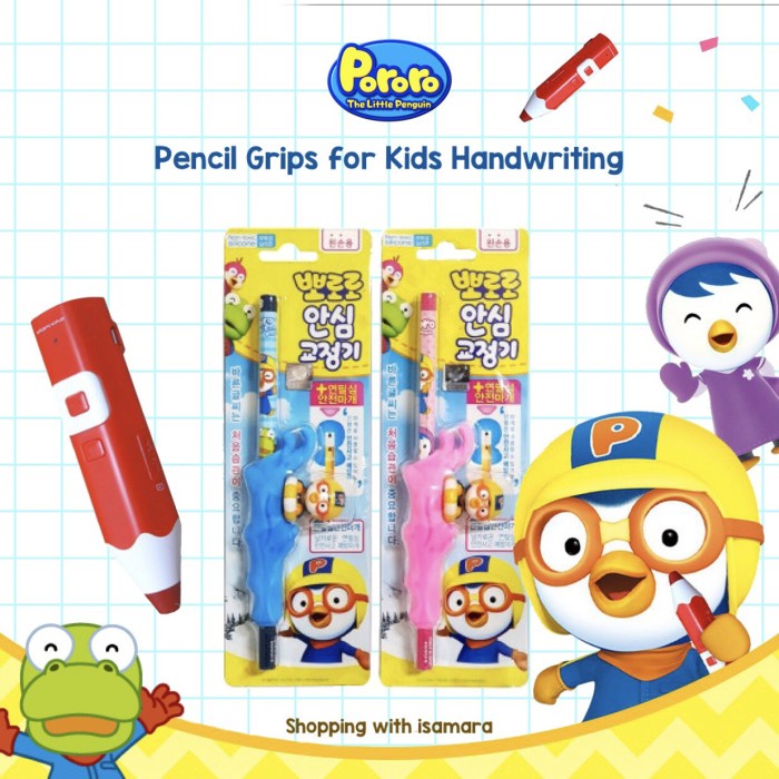 

Pororo Pencil Grips for Kids Handwriting / Alat Bantu Belajar Menulis Kode 77