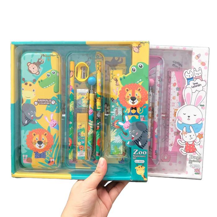 

2010 Stationary Set Kotak Pensil Anak Set 7In1 Stationery Alat Tulis Kotak Pensil Karakter Rautan