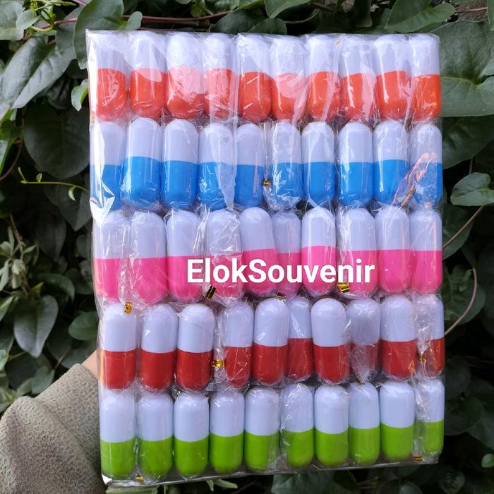 

100 Pcs Souvenir Pulpen kapsul Kemas Plastik Bonus Kartu Ucapan terimakasih Stationery Hitam Kode