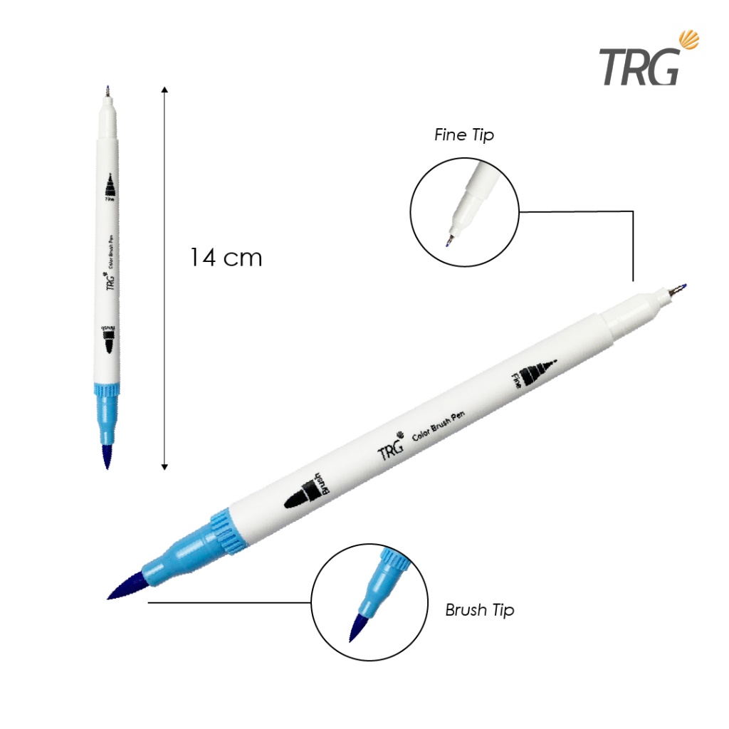 

Promo Trg Color Brush Pen Set Double Tip Pastel 12 Colors Cbp-02 - Pulpen Pena Spidol Kuas Warna Trg