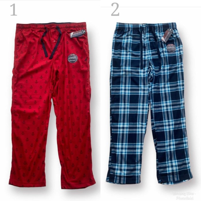 Terbaru Celana Tidur Pria Panjang Besar Nautica Sleepwear Murah Original