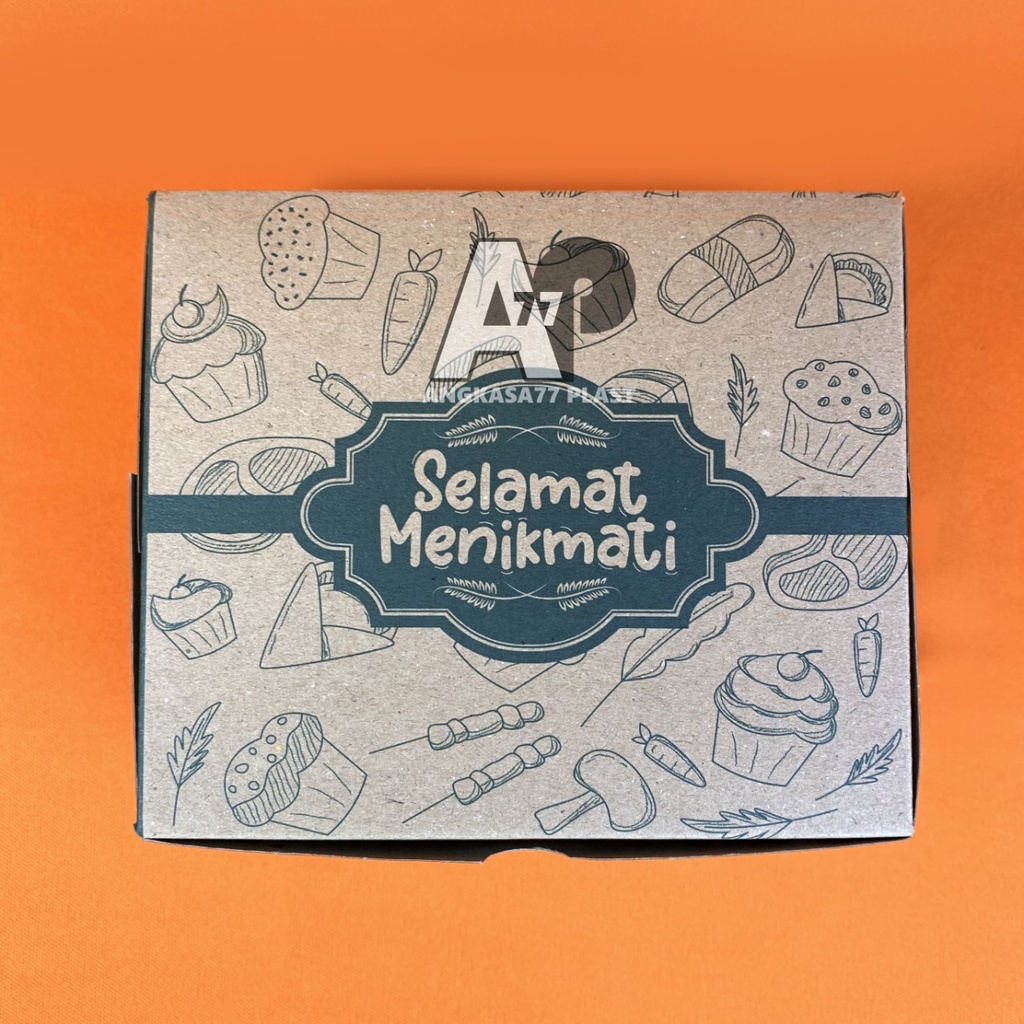 

isi 100pcsn Dus Kraff 12x12 12X14 Cm / Dus Snack Tempat Snack