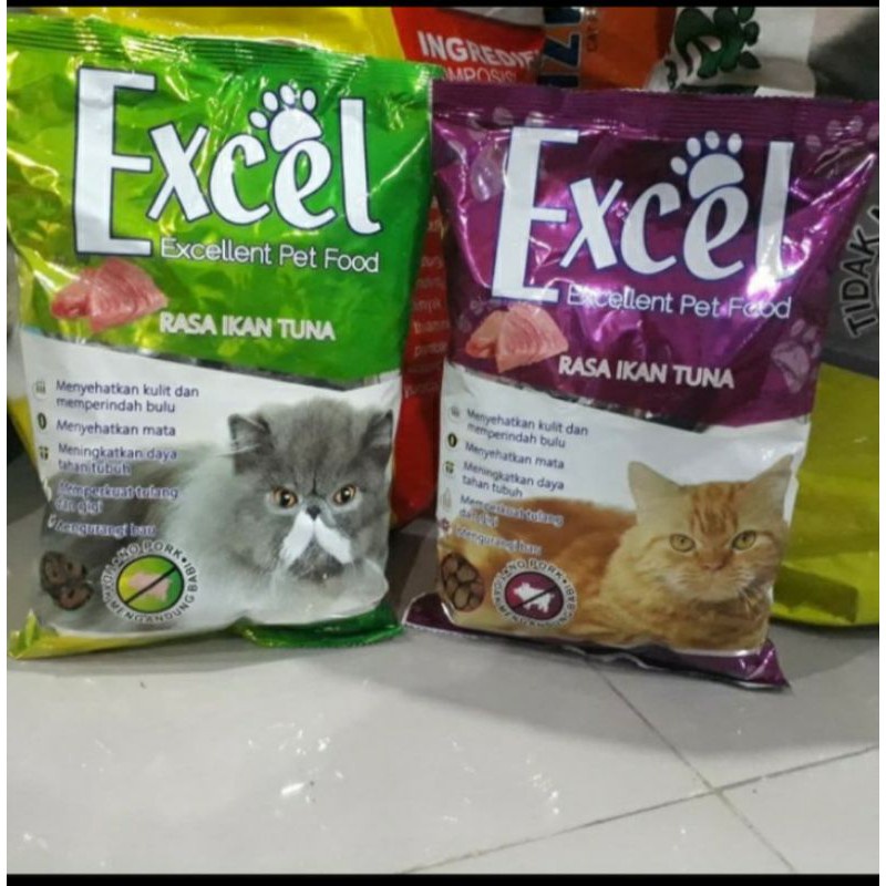 

makanan kucing excel tuna fres pack 500gr