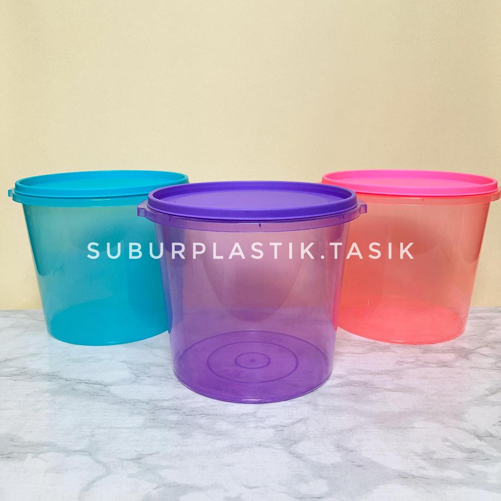 

[5 pcs] Toples 5 Liter Calista Wadah Makanan Plastik Tebal Kerupuk Snack Peyek Serbaguna Kedap Udara