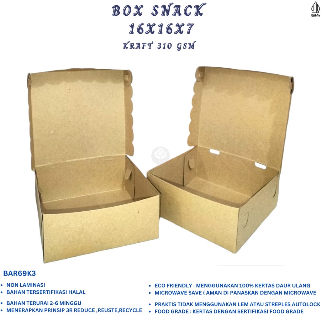 

Dus Nasi 16x16 Snack Box 16x16 (Isi 25 Pcs / BAR69K3)