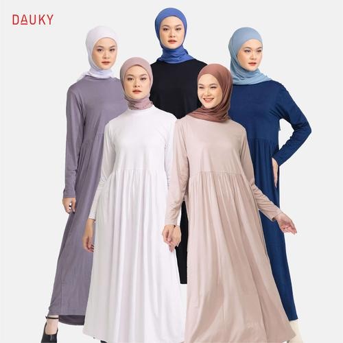 Inner Dress Muslim Dauky Inner Dress Laudya Gamis Polos Bahan Kaos Terlaris
