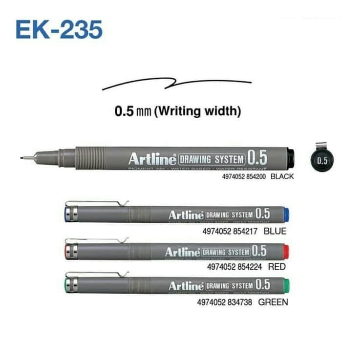 

Spidol Drawing Pen Marker Artline 0,5 - EK-235