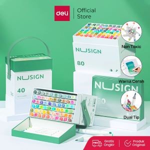 

Nusign Sketch Marker / Spidol Sketsa Dual Tip Non Toxic NS736