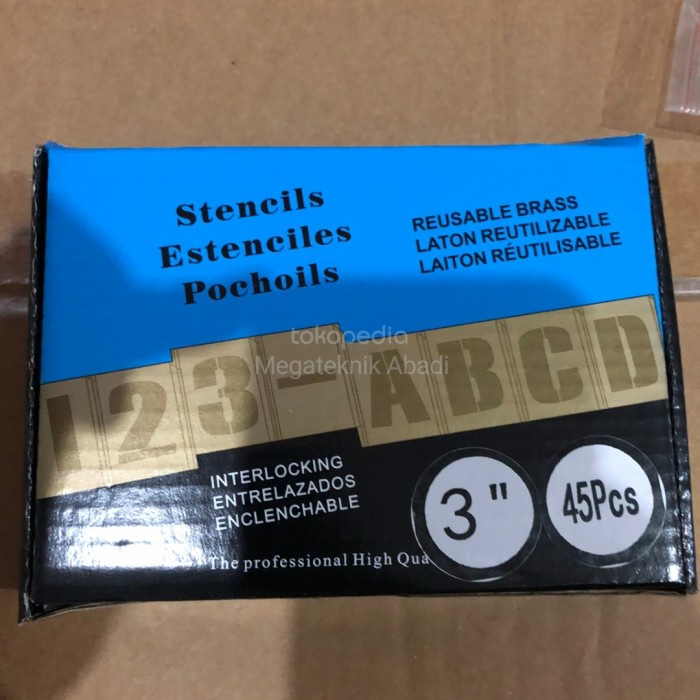 

IMPA 613139 Stencil Letter Kuningan Angka dan Huruf 3 inch 45pcs