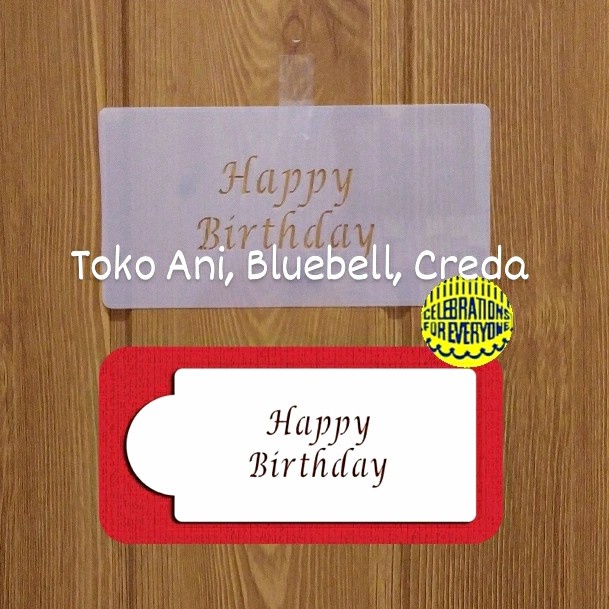 

Designer Stencil : Happy Birthday Biz Card , 6.3 x 3.3 cm