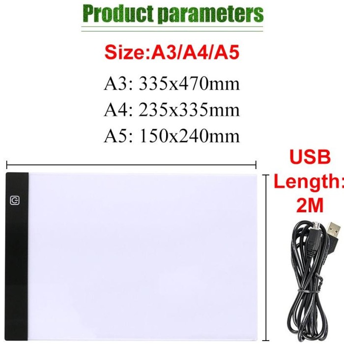 

A3/A4/A5 LED Drawing Tracing Board Stensil Board Papan Jiplak Gambar LED Anak & Dewasa Copy Board