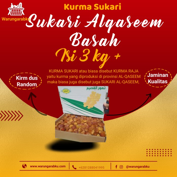 

Kurma Sukari 3 kg Best Seller Jaminan kualitas 1