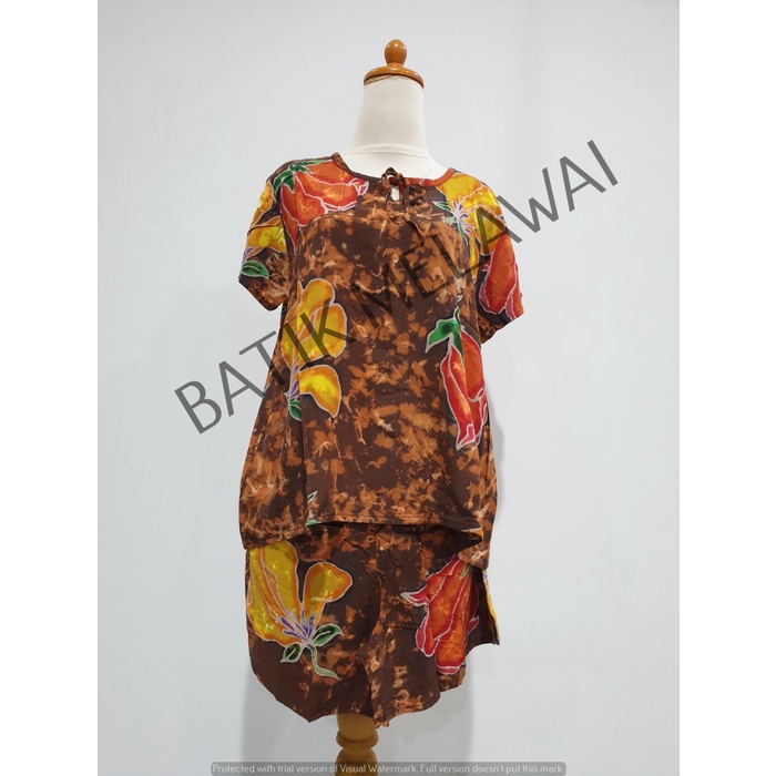 Setelan Batik PREMIUM SUNAN ORI celana pendek tangan pendek OP