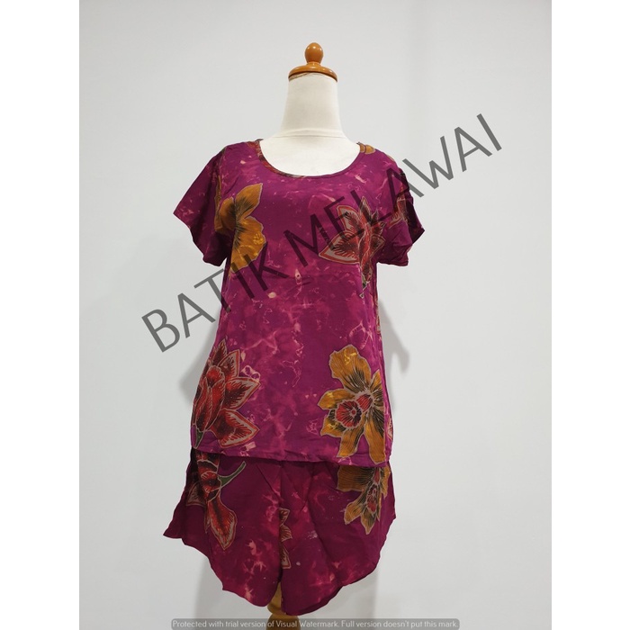 Setelan Batik PREMIUM SUNAN ORI celana pendek tangan pendek Lapis Bis