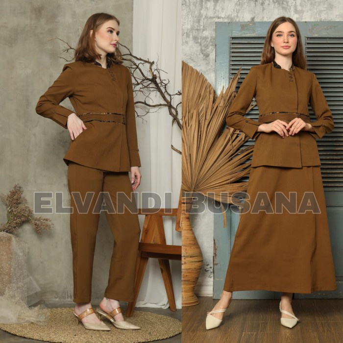 Blazer Wanita Baju Kerja Kantor Seragam PDH PNS Pemda Dinas Guru ASN Wanita Atasan Kombinasi Batik