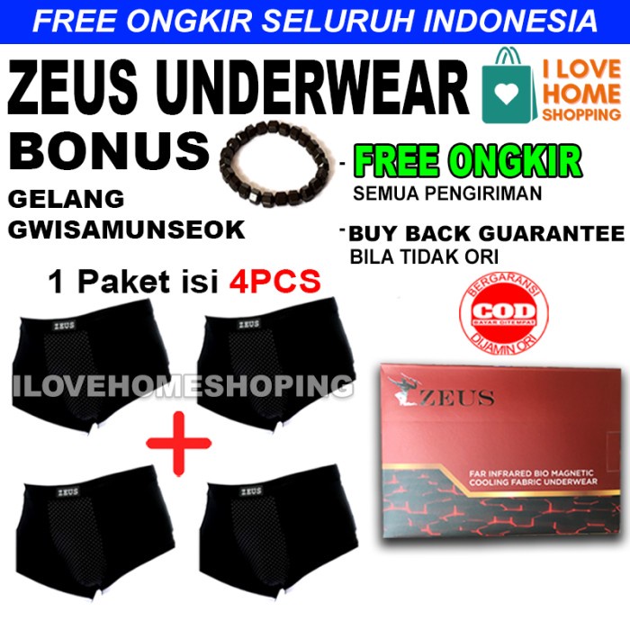 ZEUS UNDERWEAR - CELANA DALAM KESEHATAN DAN TERAPI SIZE M - XXL