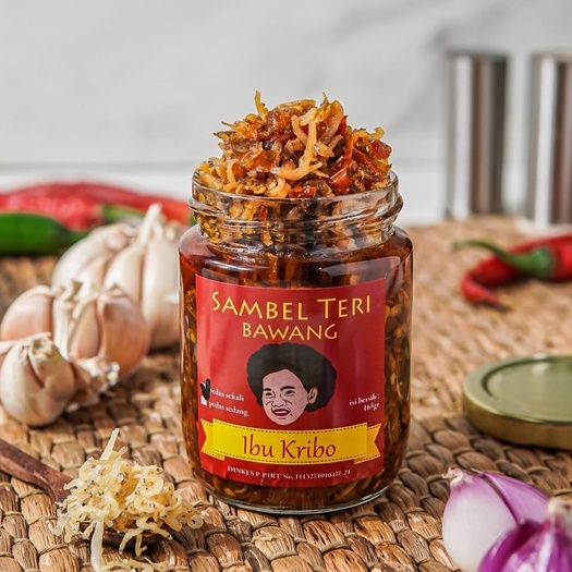 

HJE SAMBEL TERI BAWANG Sambal Ibu Kribo Khas Bogor (Pedas Sedang)