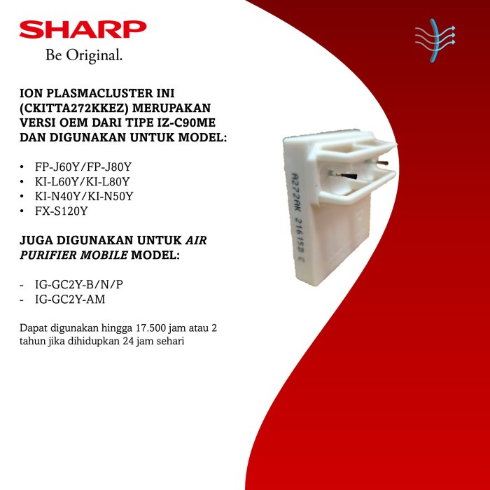 JAYAmart- Ion Plasmacluster FP-J80Y/CKITTA272AKKZ (IZ-C90ME)