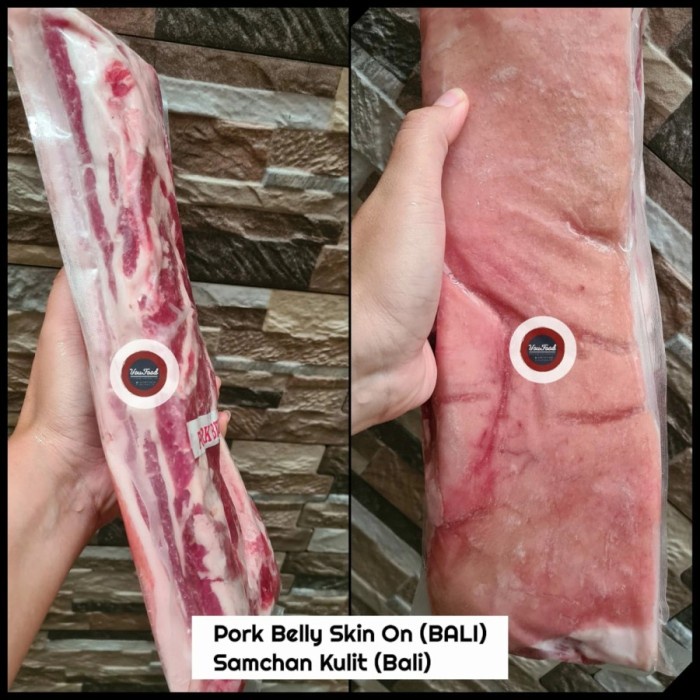 

DISKON PORK BELLY SKIN ON WHOLE - SAMCAN KULIT UTUH - BABI BALI READYY