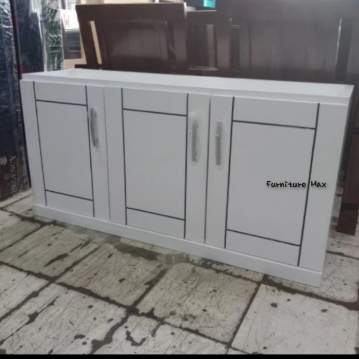 BERMUTU Rak dapur kitchen set kayu 3 pintu minimalis / Rak dapur atas 3 pintu minimalis / Kitchen