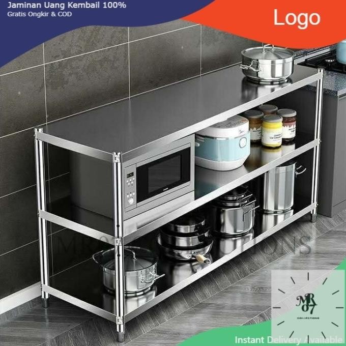 KOMPLIT Promo Gubrakk Rak Dapur Serbaguna/Kitchen Set Alumunium/Meja Kitchen Stainless Premium