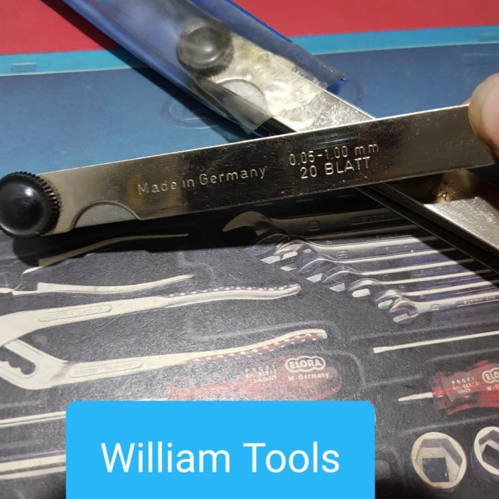 Feeler Gauge 0,05 - 1,00 Mm Elora Germany -Gratisongkir