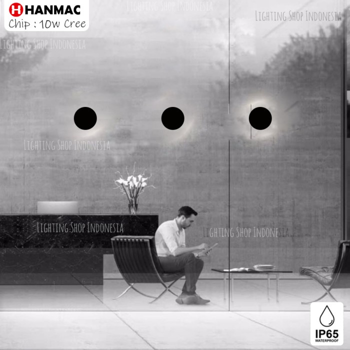 H295 Lampu Dinding Taman Led 10W Bulan Waterproof Outdoor Wall Lamp
