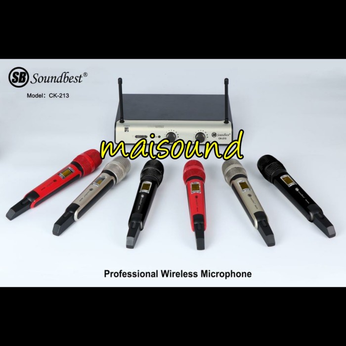 MIC WIRELESS SOUNDBEST CK 213 HANDHELD MICROPHONE SOUNDBEST CK213