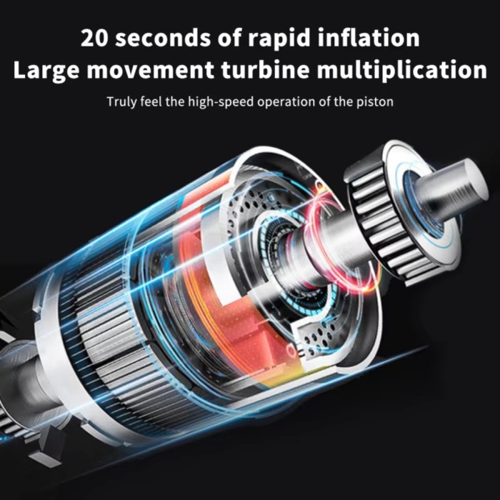 ASLI.. POMPA BAN MOTOR DAN MOBIL ELECTRIC PORTABLE MINI ANGIN DIGITAL 6000MAH