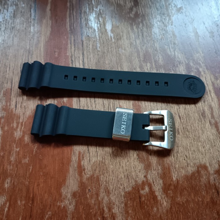 Tali Jam Tangan Rubber Seiko Strap Rubber Seiko Diver (Black)