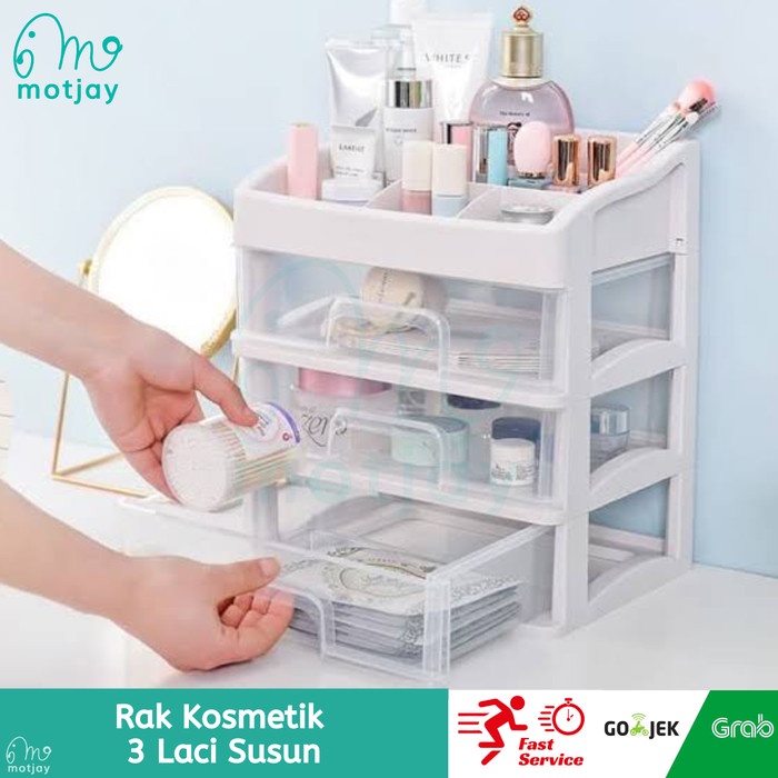 Rak Kosmetik 3 Laci Susun Rak Kosmetik 3 Layer