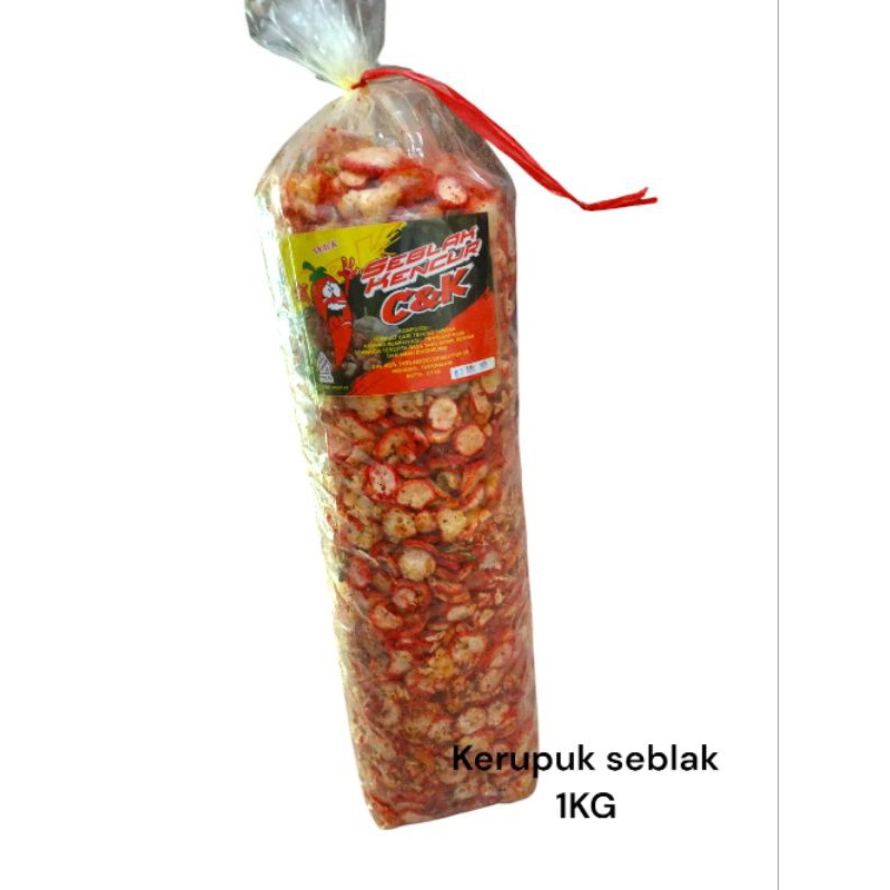 

Kerupuk seblak kencur daun jeruk pedas gurih 1kg