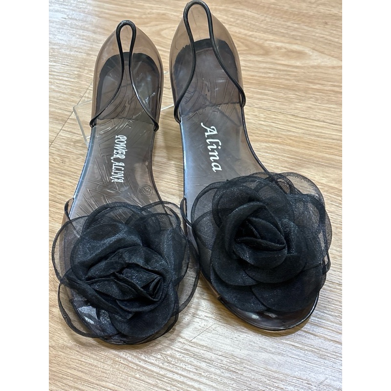Viral  Sepatu Sandal Jelly Bunga Alina 186