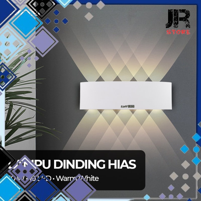 Lampu Dinding Hias Indoor Plastic Body 10w 10 Led Warm White 10t White