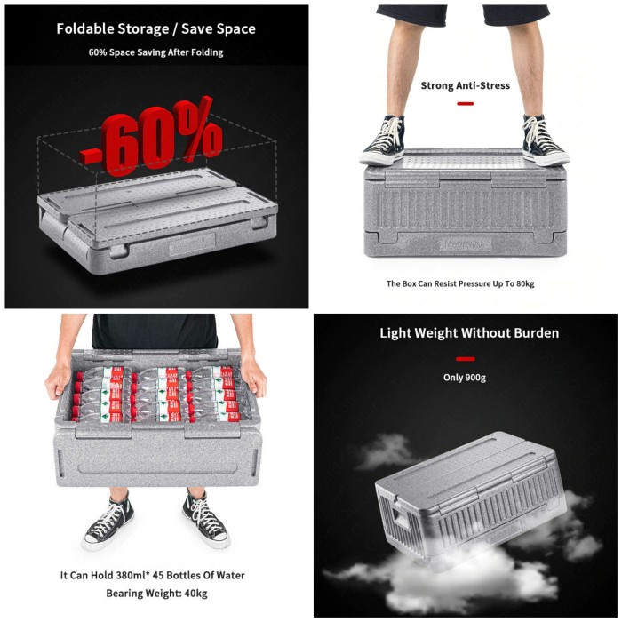 PORTABLE FOLDING EPP STORAGE BOX NATUREHIKE NH20SJ033 KOTAK TOOLBOX