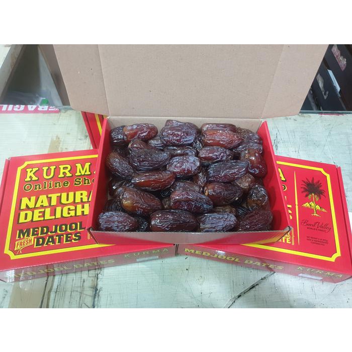 

Kurma Medjool 1kg Jumbo Medjol Premium Natural Delights Kemasan Kardus