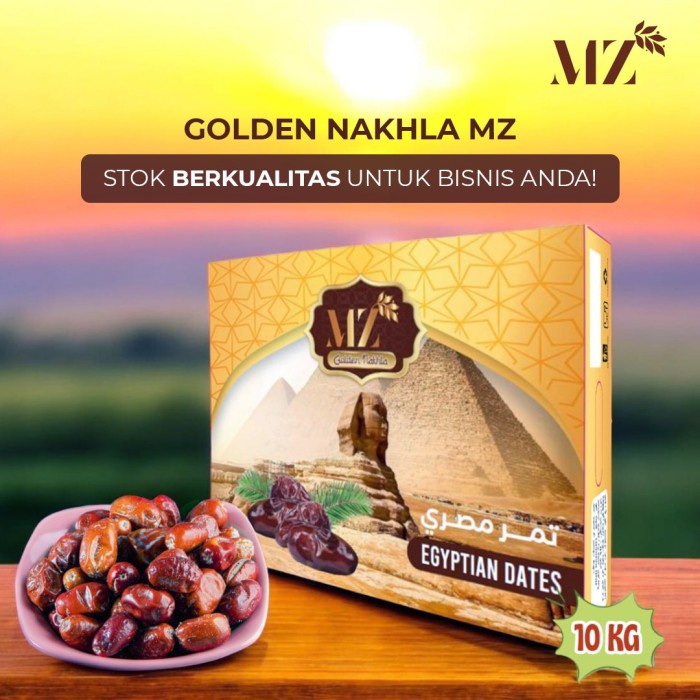 

Kurma Mesir Premium 10kg "Golden Palm/Golden Nakhla" qurma qorma khurma korma qhurma ukuran besar,