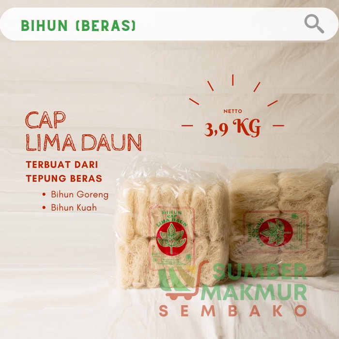 

KHUSUS GOSEND! BIHUN BERAS LIMA DAUN
