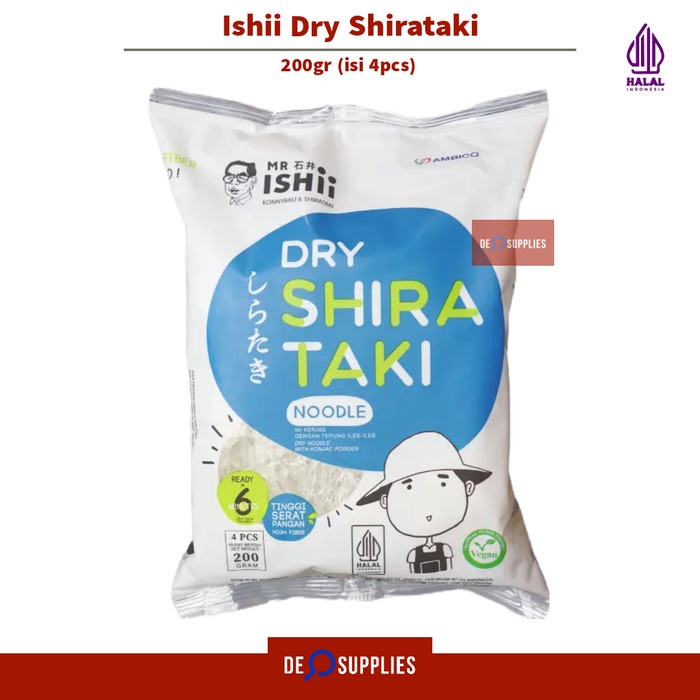 

Ishii Dry Shirataki Noodle Ambico 200gr - Mie Shirataki Konjac Iles-iles Vegan Halal