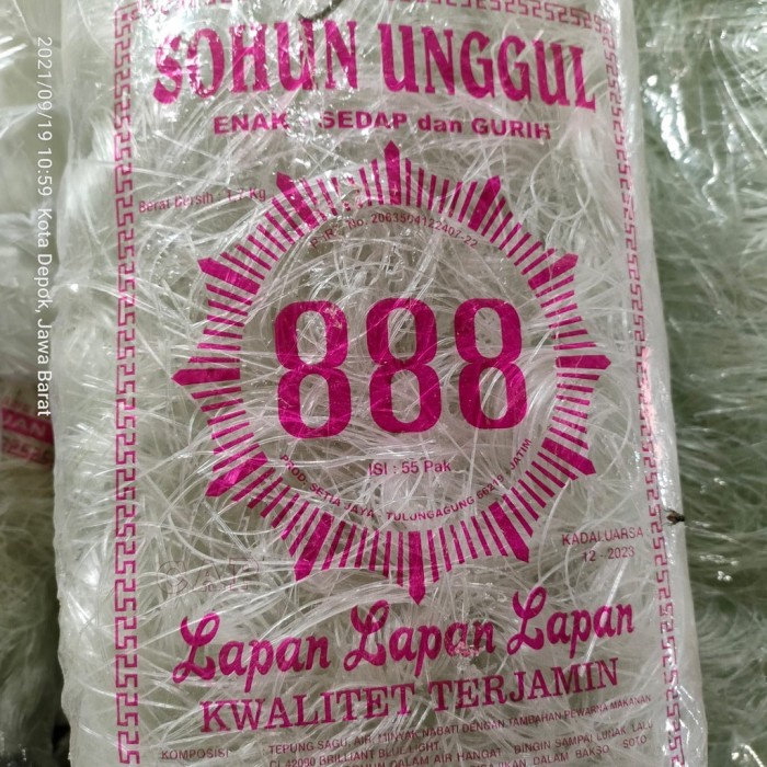 

1 Ball Sohun / Soun Unggul 888 - Sohun Putih Isi 55 Pcs ( 1,7 Kg )