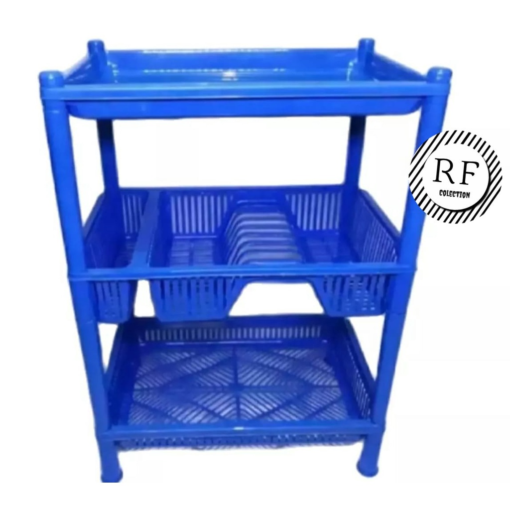DISKON RAK PIRING 3 SUSUN / RAK PIRING PLASTIK / RAK PIRING 3 LANTAI / RAK PIRING SUSUN